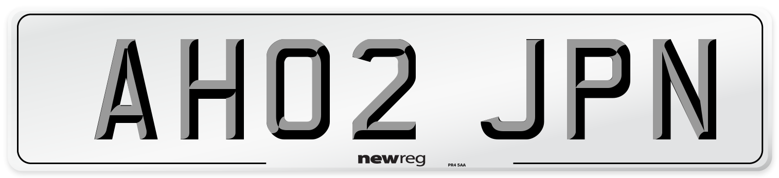 AH02 JPN Number Plate from New Reg
